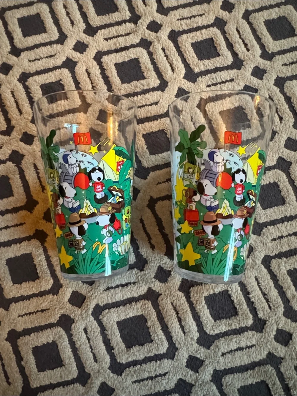 Hello Kitty and Peanuts Snoopy McDonald’s Print Tumblers - Set of 2